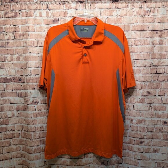 PGA Tour Motionflux 360 Orange/Gray Polo Size Large - Picture 2 of 13